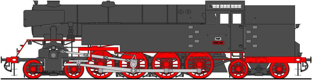 Class 423EE 4-8-4T with peopet valves
