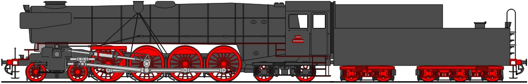 Class 433G 4-8-4 with poppet valves