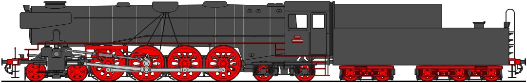 Class 434D 4-8-4 with poppet valves (1962)